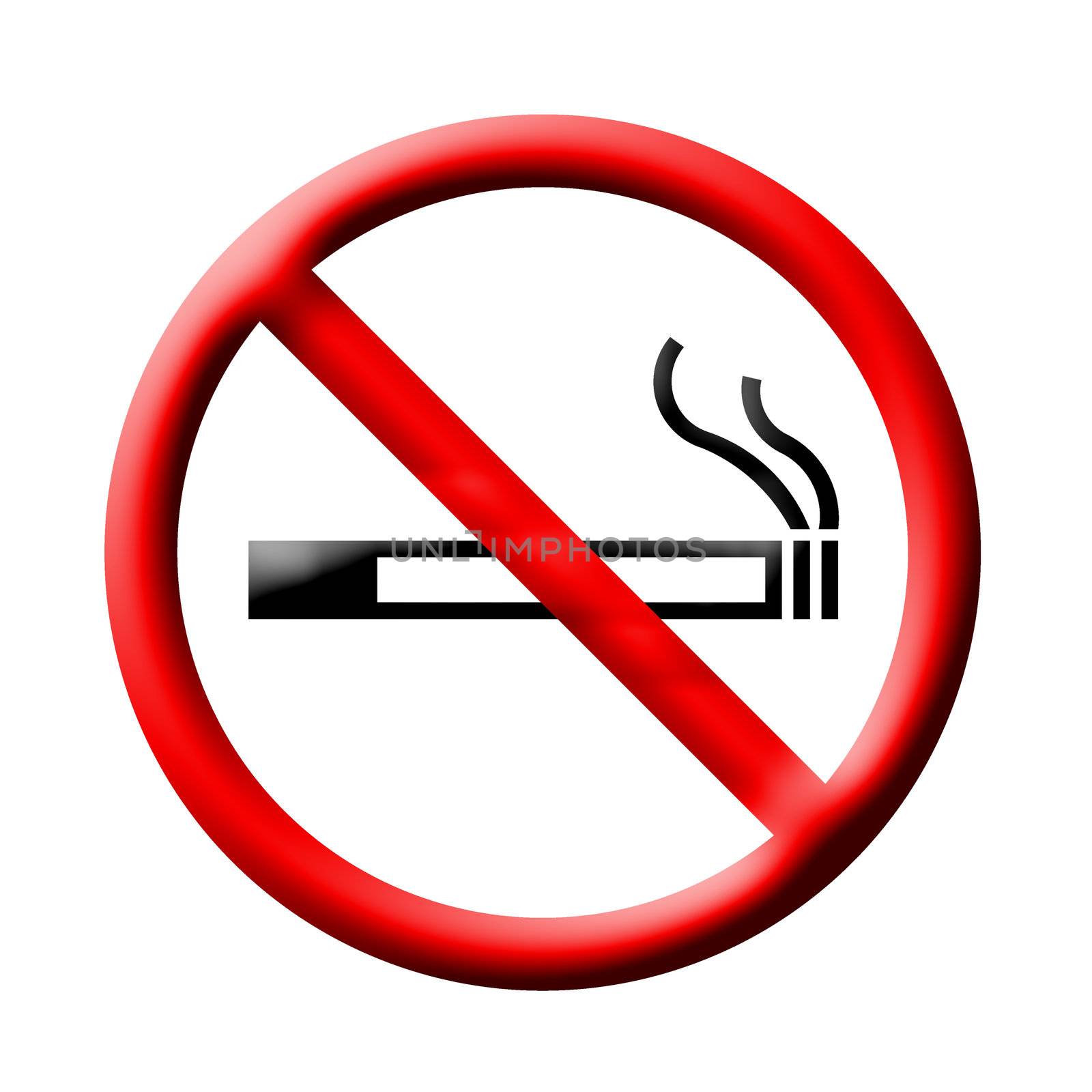 no smoking sign on white by geargodz