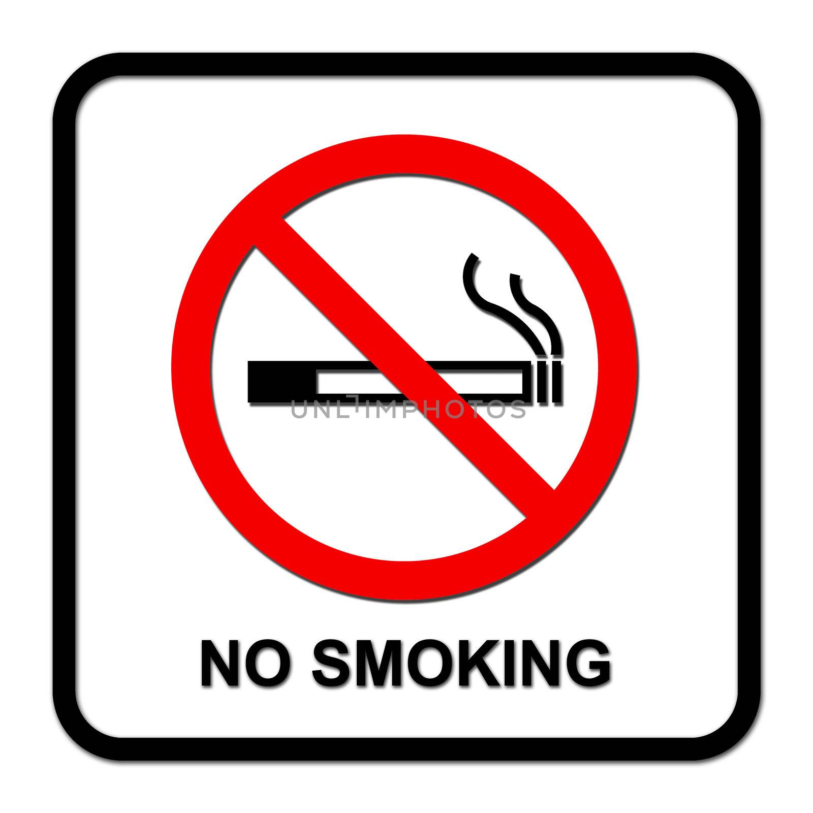 no smoking sign on white by geargodz