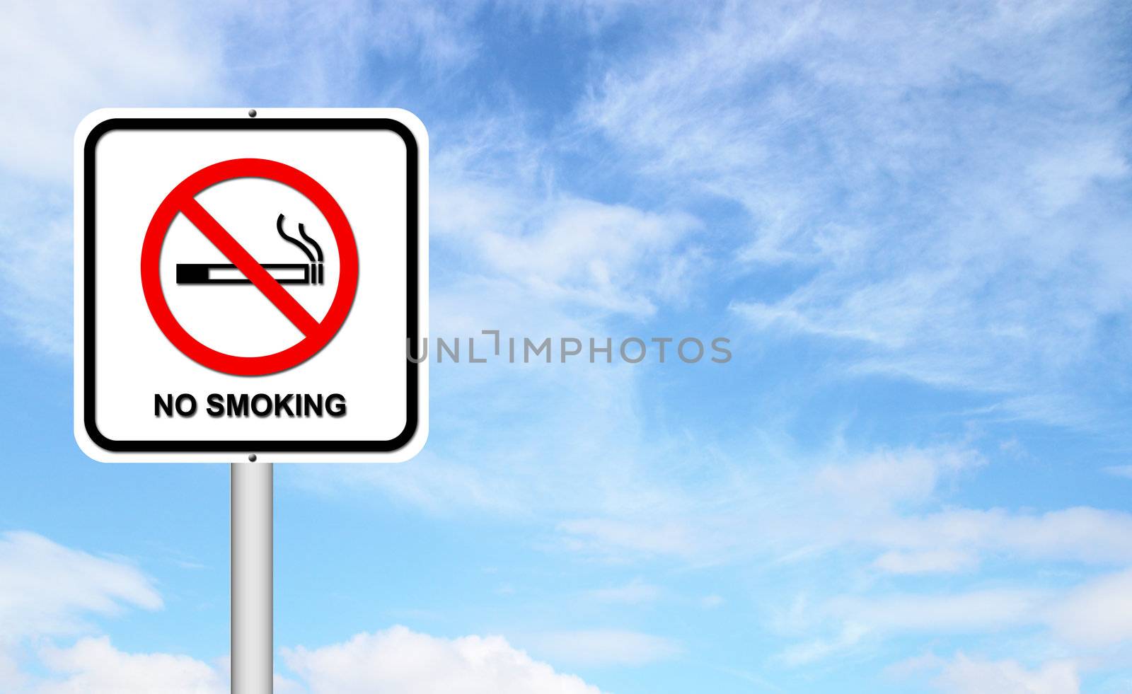 no smoking sign with blue sky by geargodz