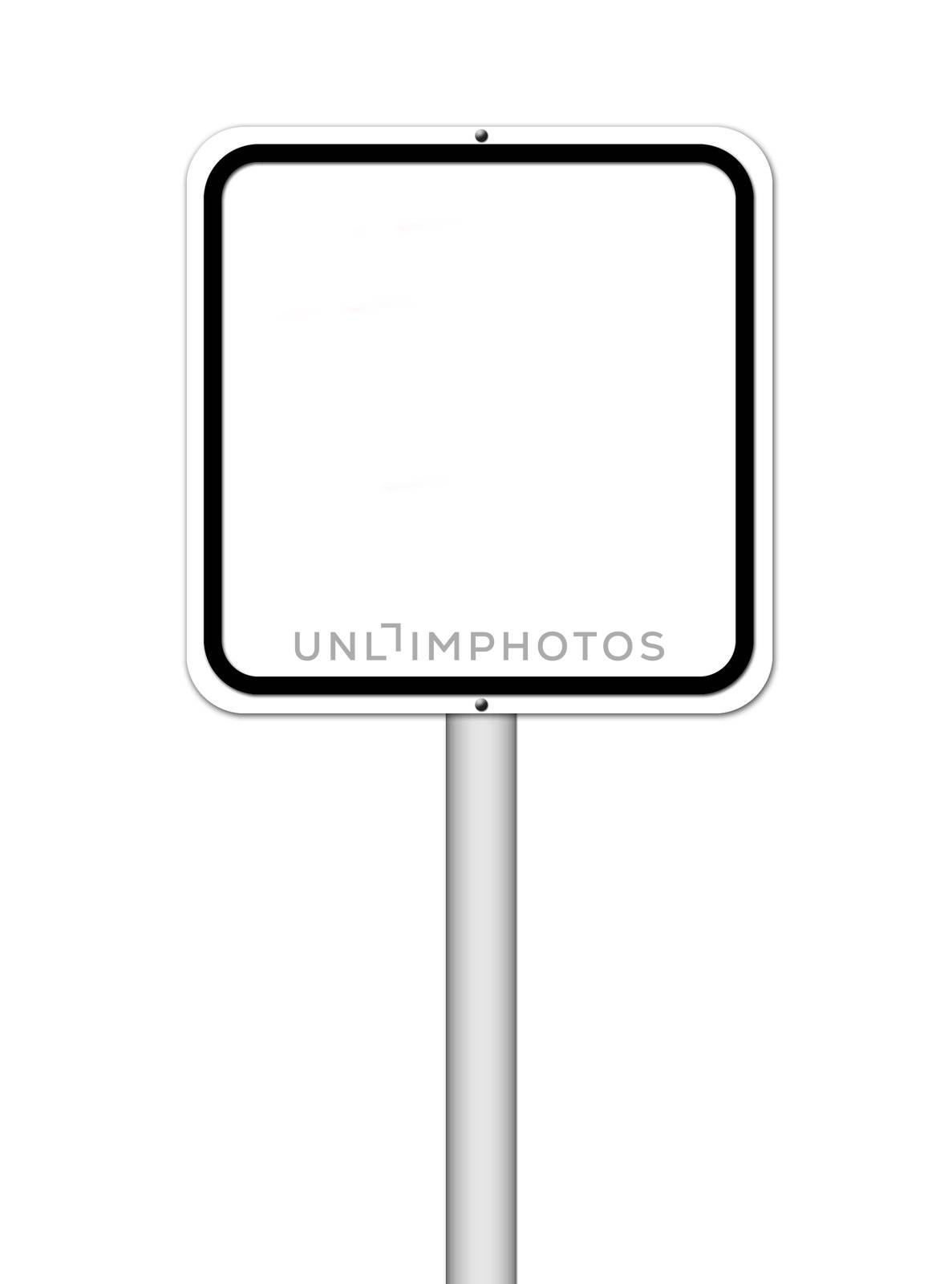 blank sign on white background