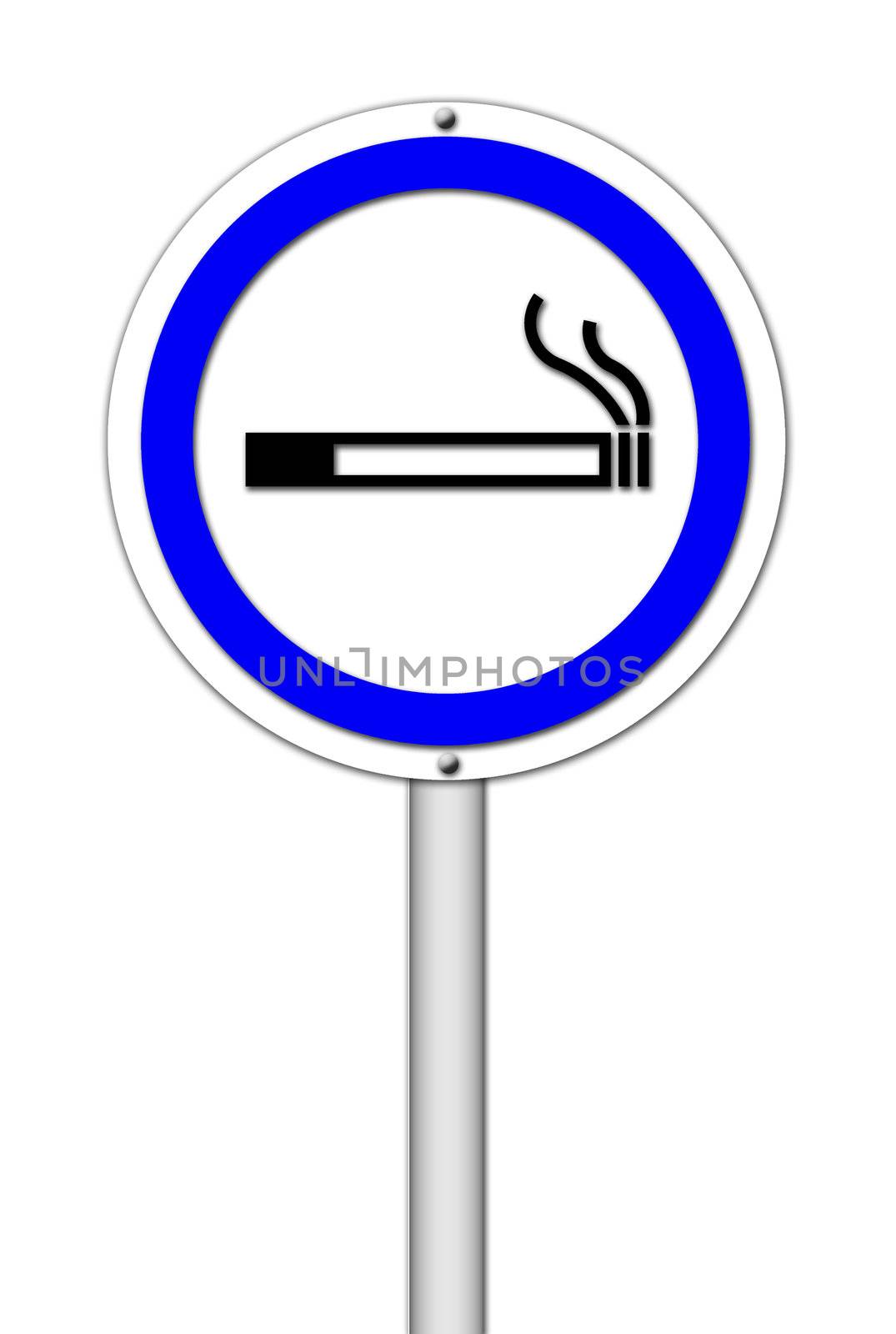 smoking area sign on white by geargodz