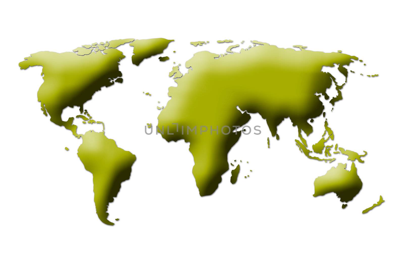 world map on white background