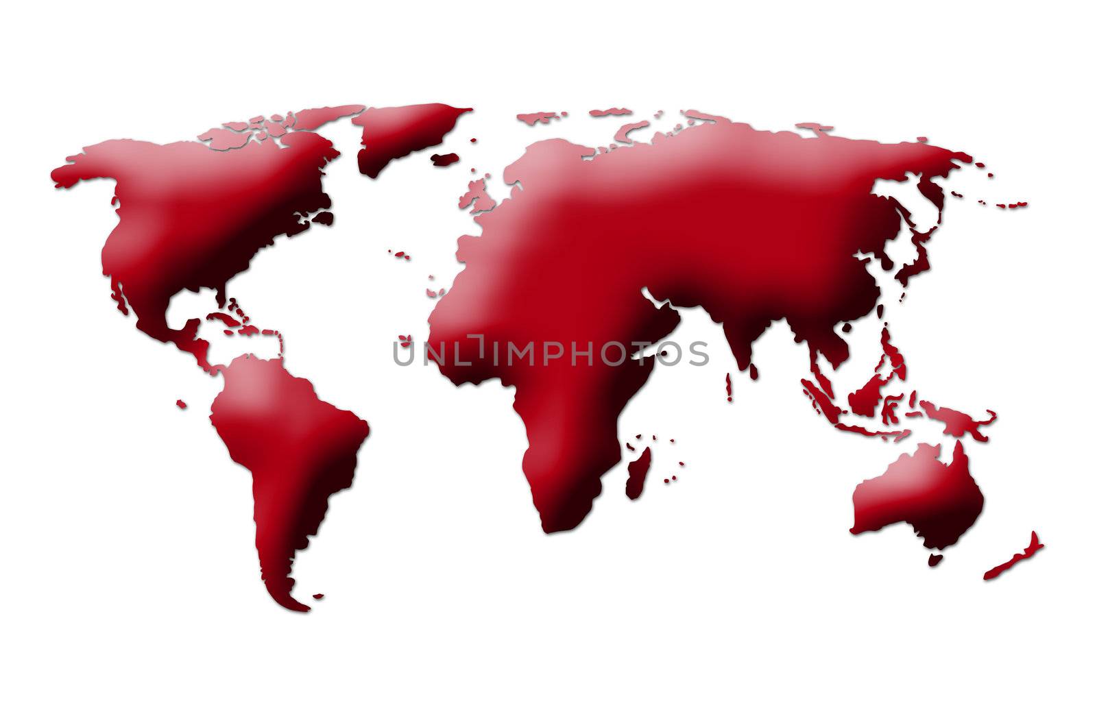 world map on white background