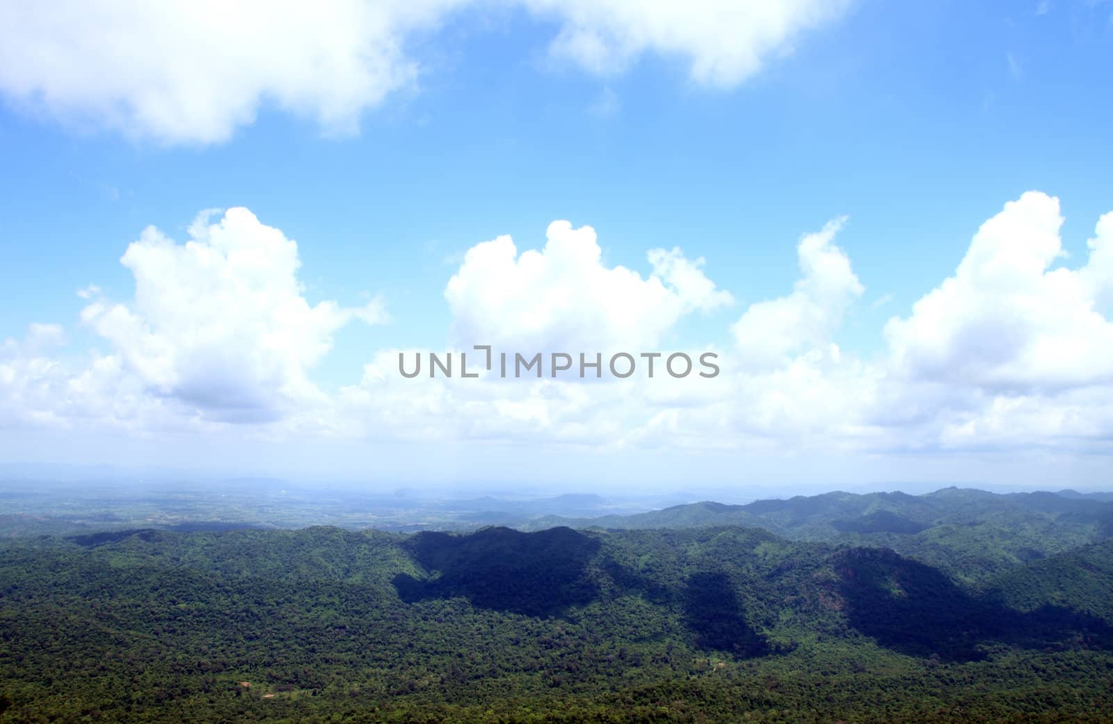 Mountain with blue sky at Chaiyaphum Province, Thailand