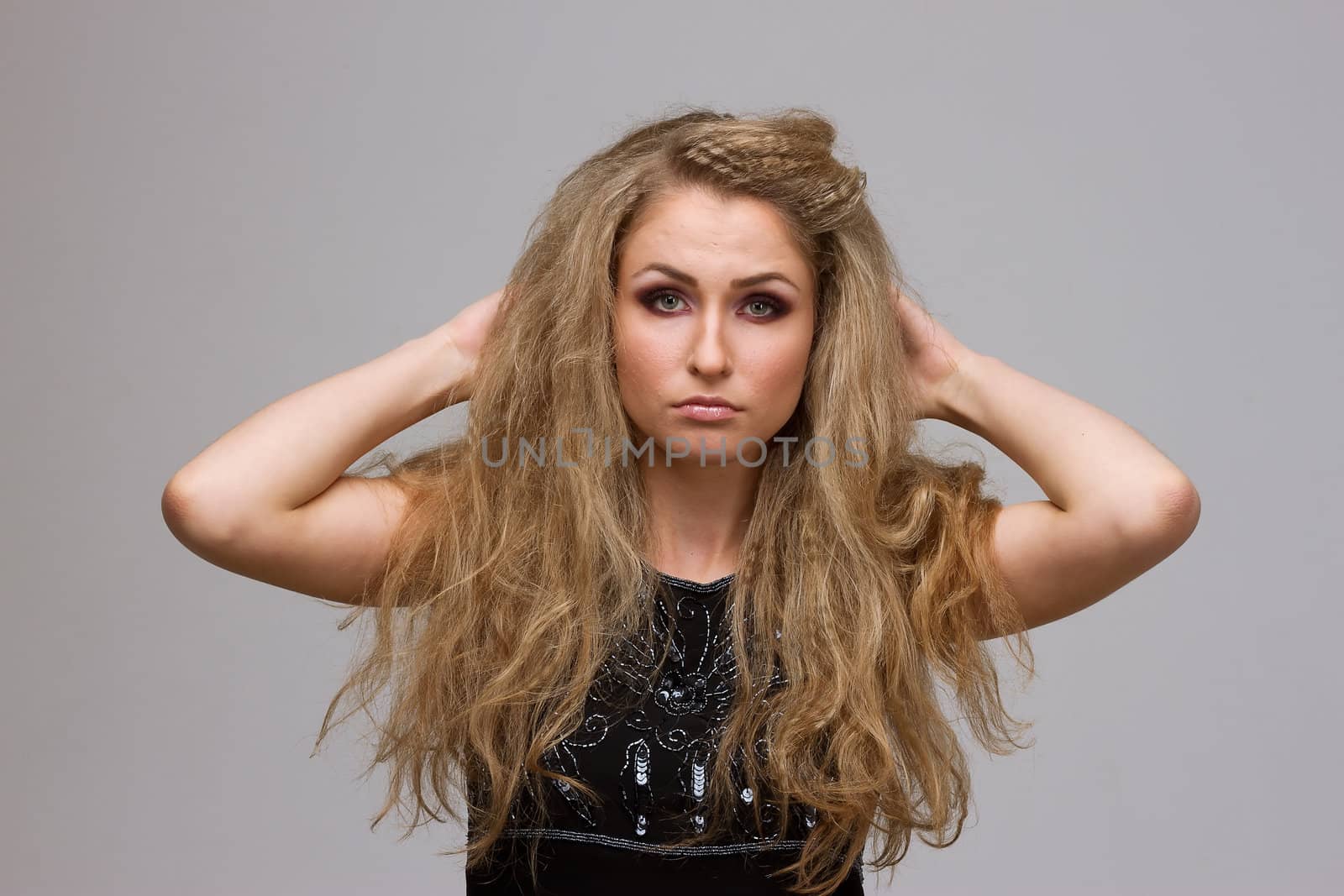 beautiful blonde with gorgeous curly hair