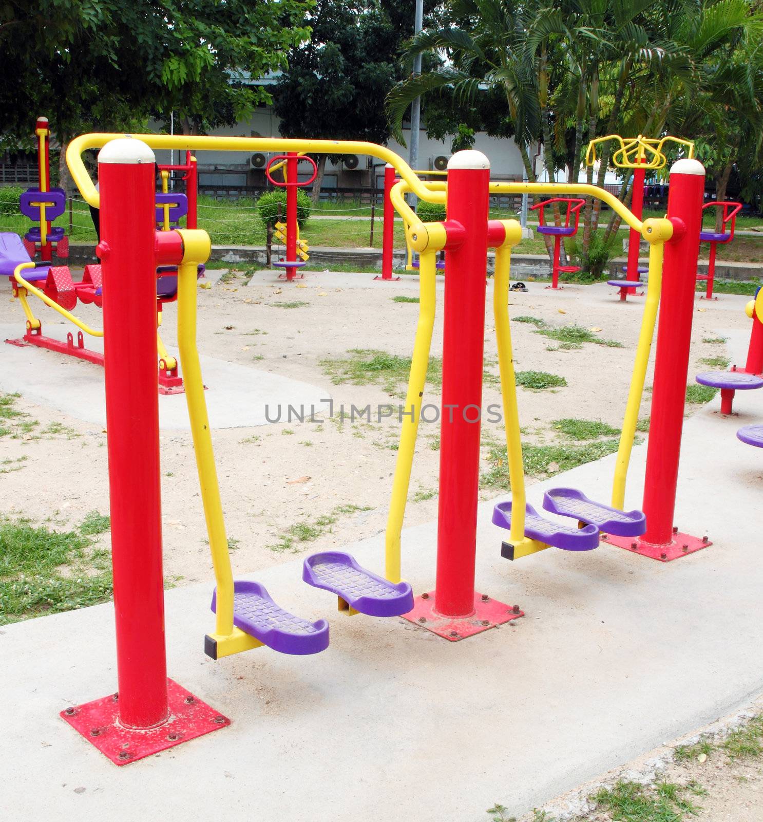 Playground for exercise  in the park