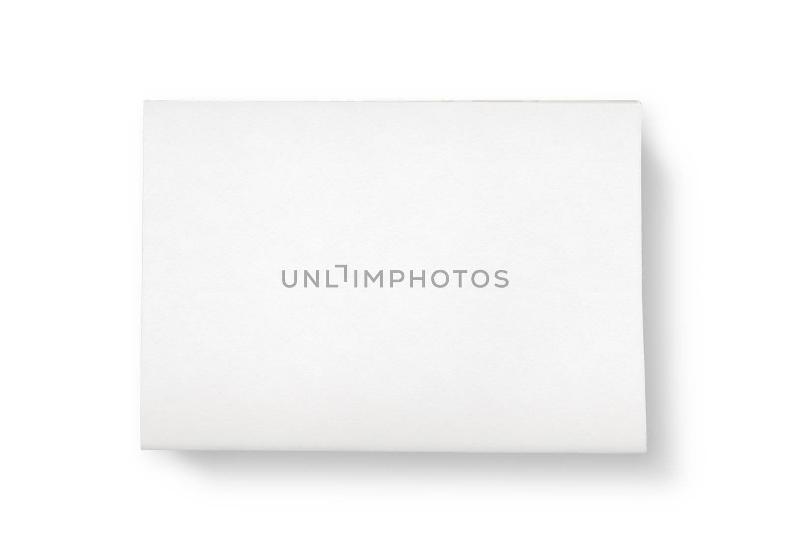 A stack of newspapers with blank space for information. Top view shot. Isolated on white.
