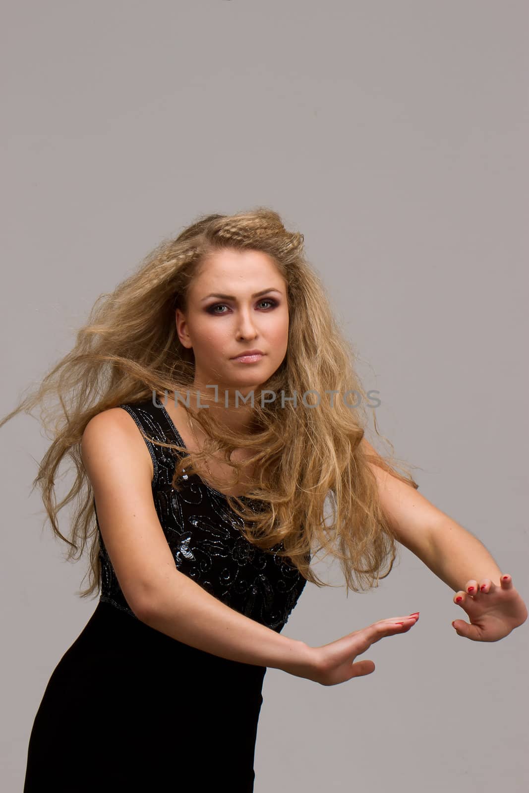 beautiful blonde with gorgeous curly hair