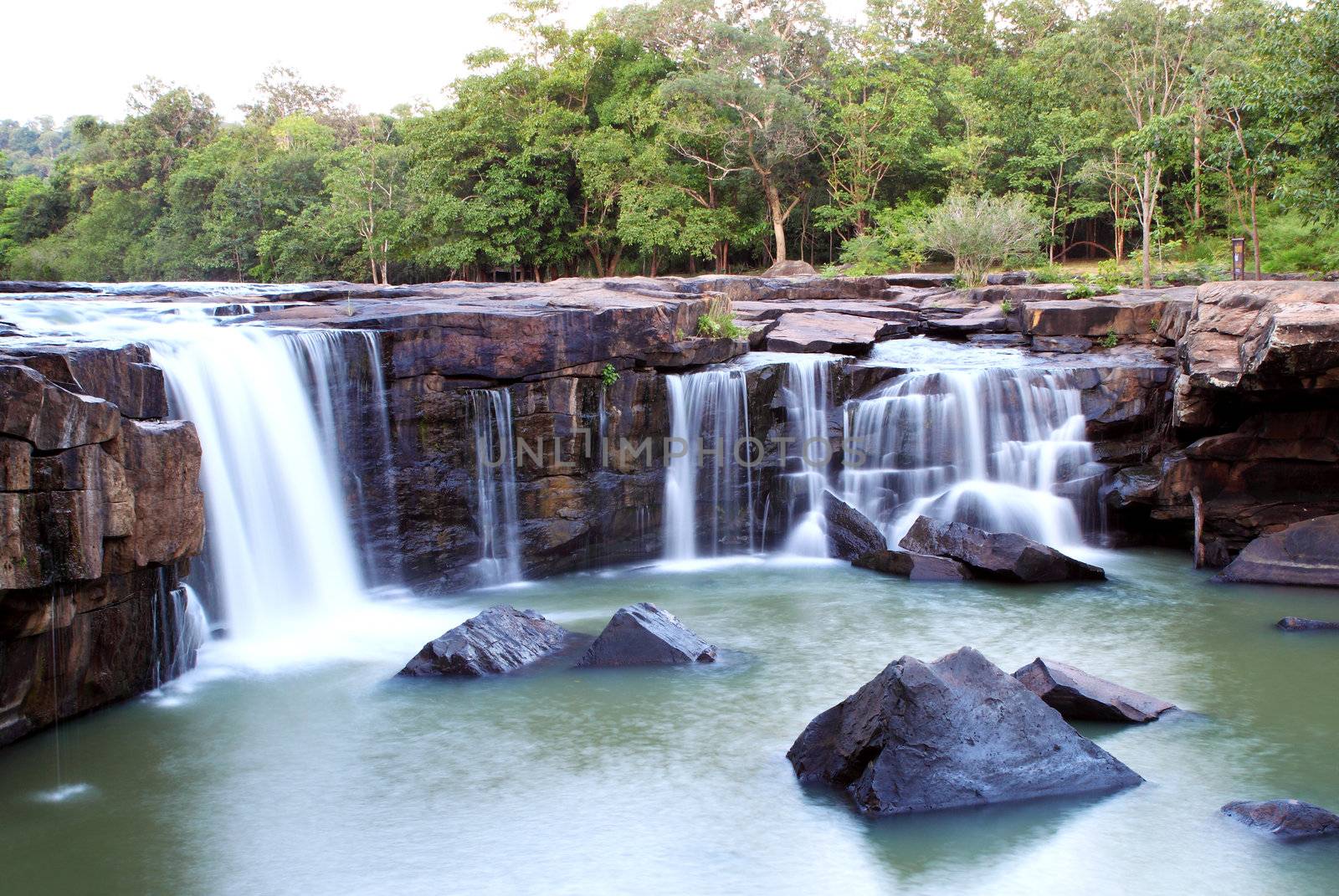 waterfall Tadtone in climate forest, Chaiyaphum Province in Northeast of Thailand