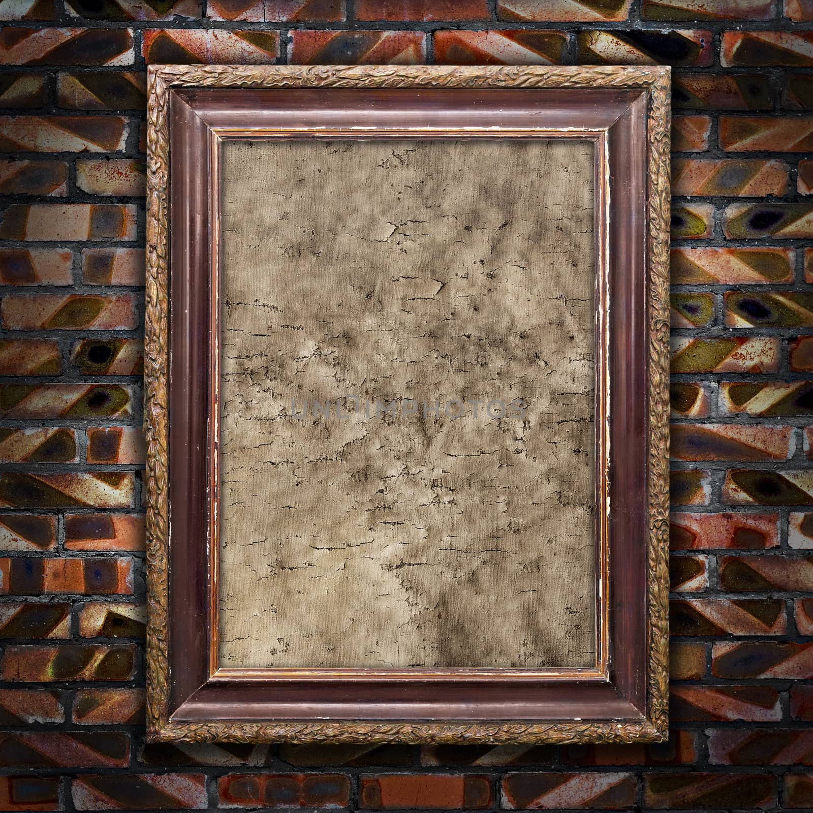 old picture frames with cracked canvas  by Plus69