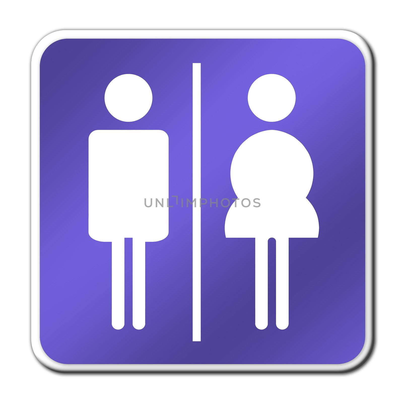 Man & Woman restroom sign by geargodz