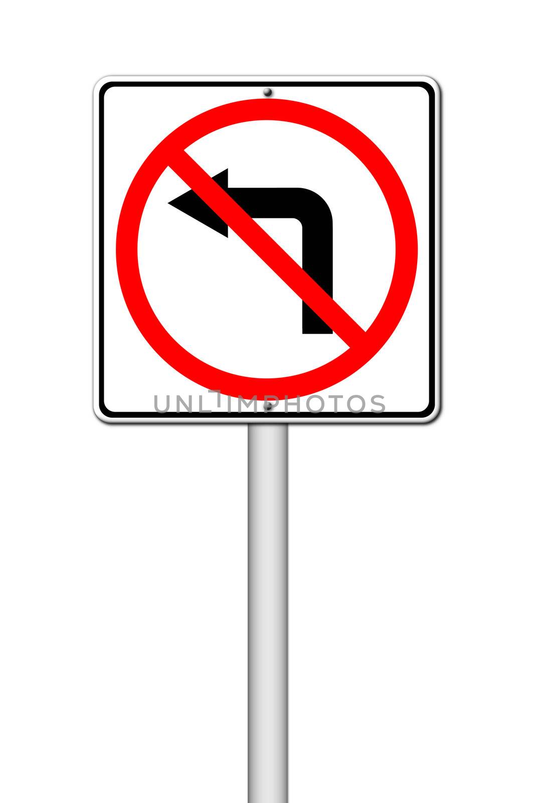 Road sign don't turn left by geargodz