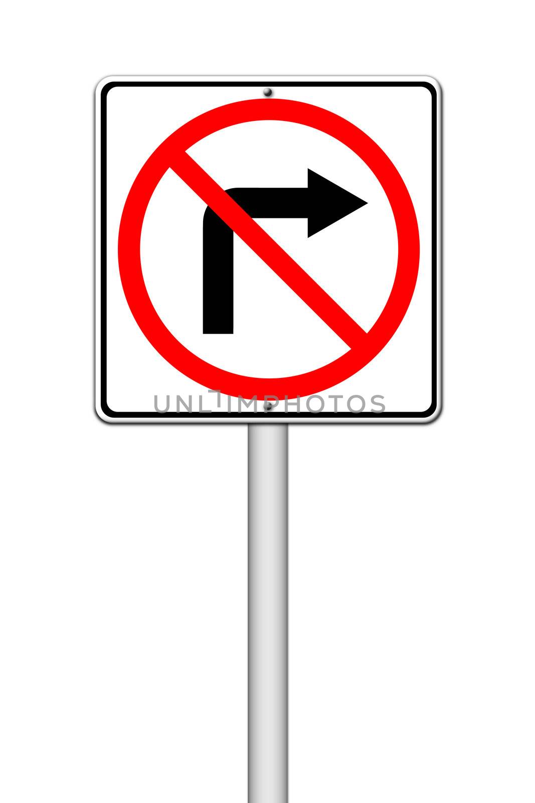 Road sign don't turn right by geargodz