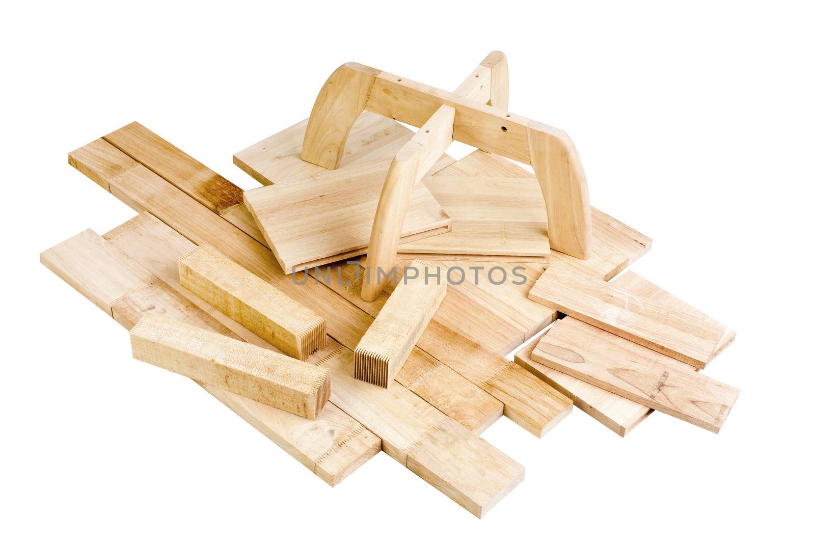 wooden sheets for woodworks isolated on white 