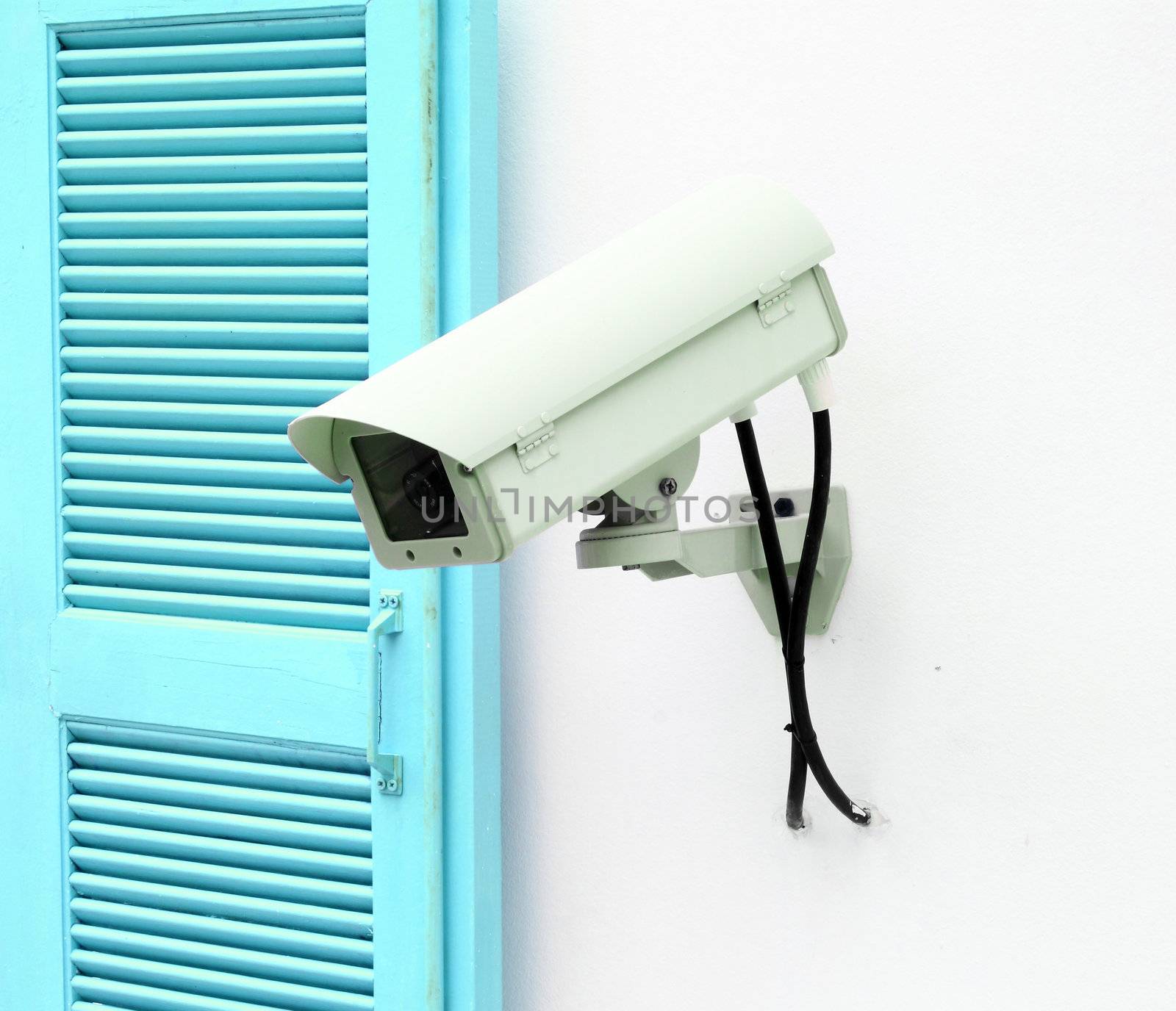 CCTV with window on wall