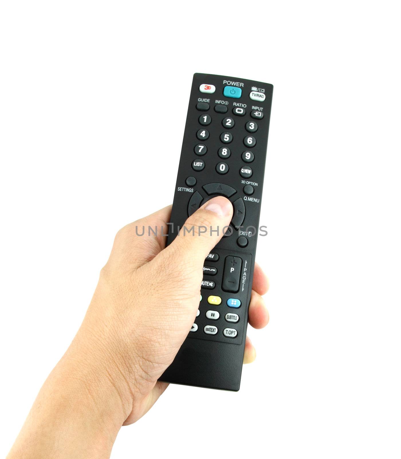 Hand with remote control by geargodz