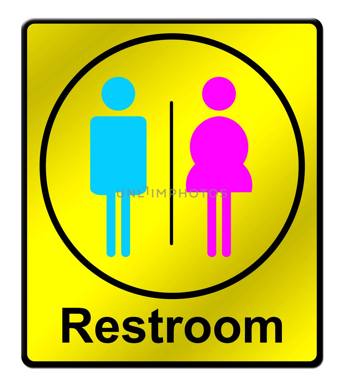 Restroom sign by geargodz