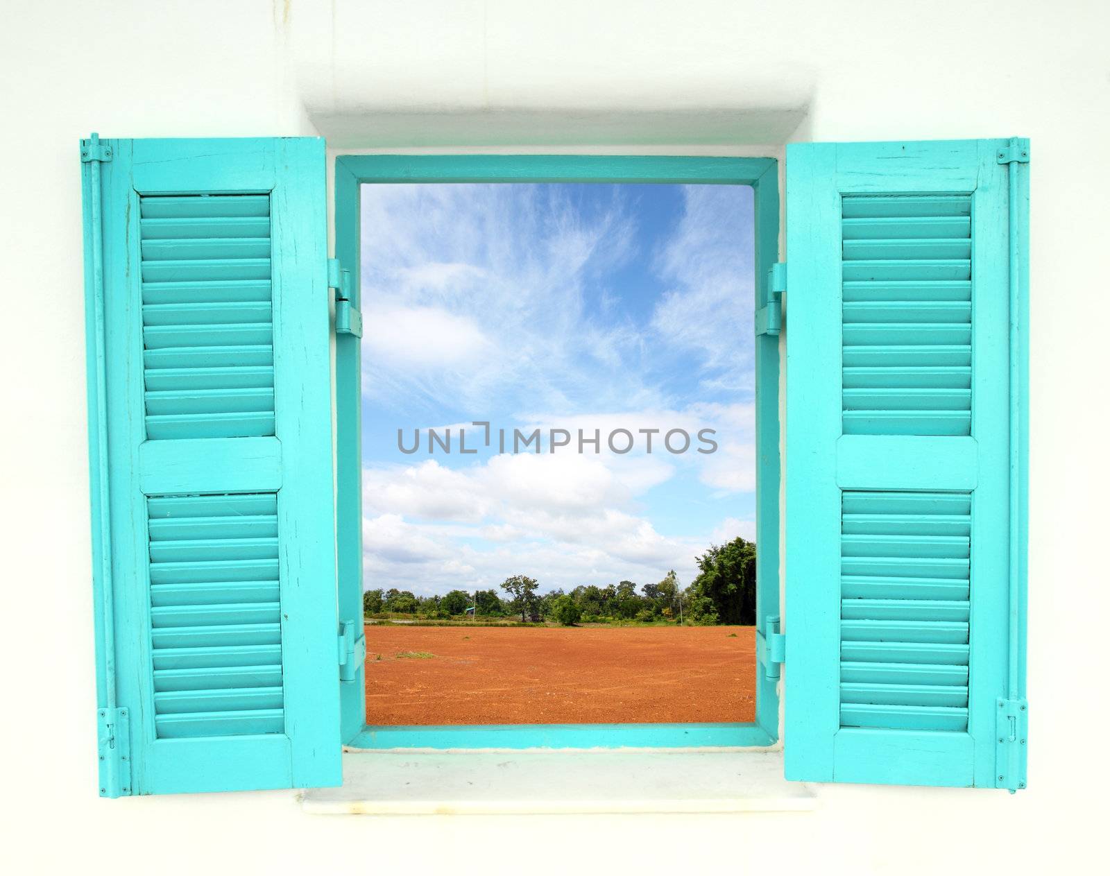 Greek Style windows  window with nature country view