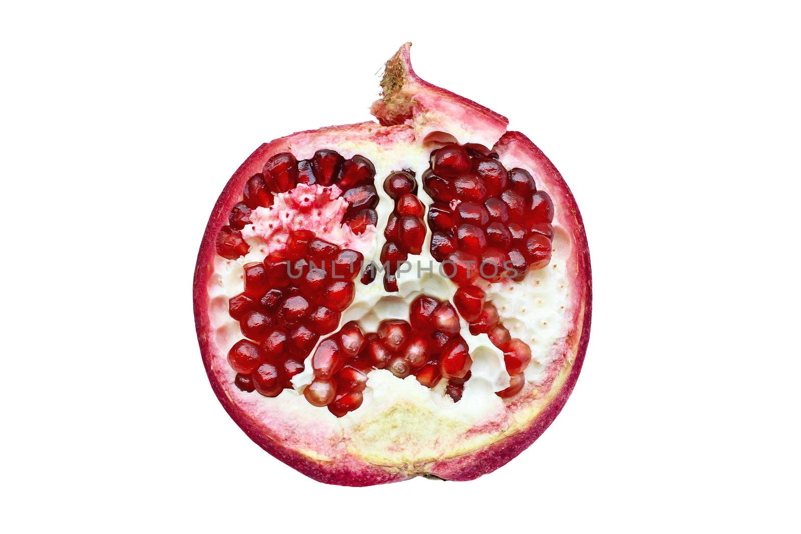 Pomegranate isolated on white background by NickNick