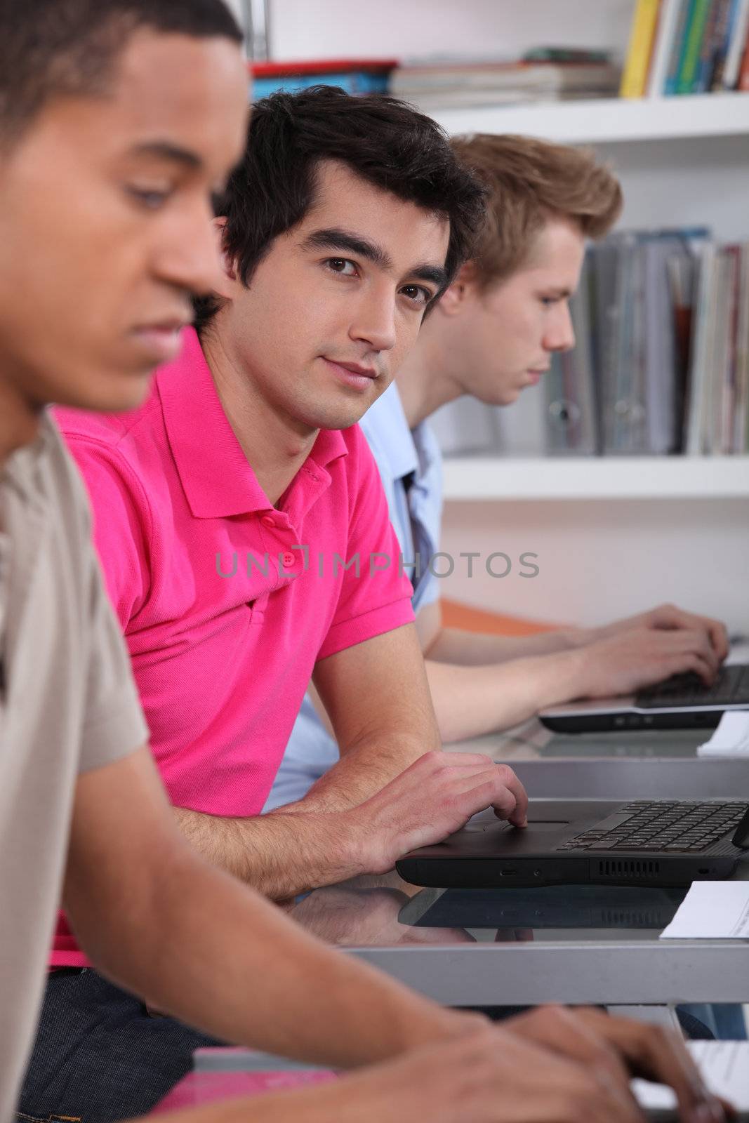 Older students with laptops
