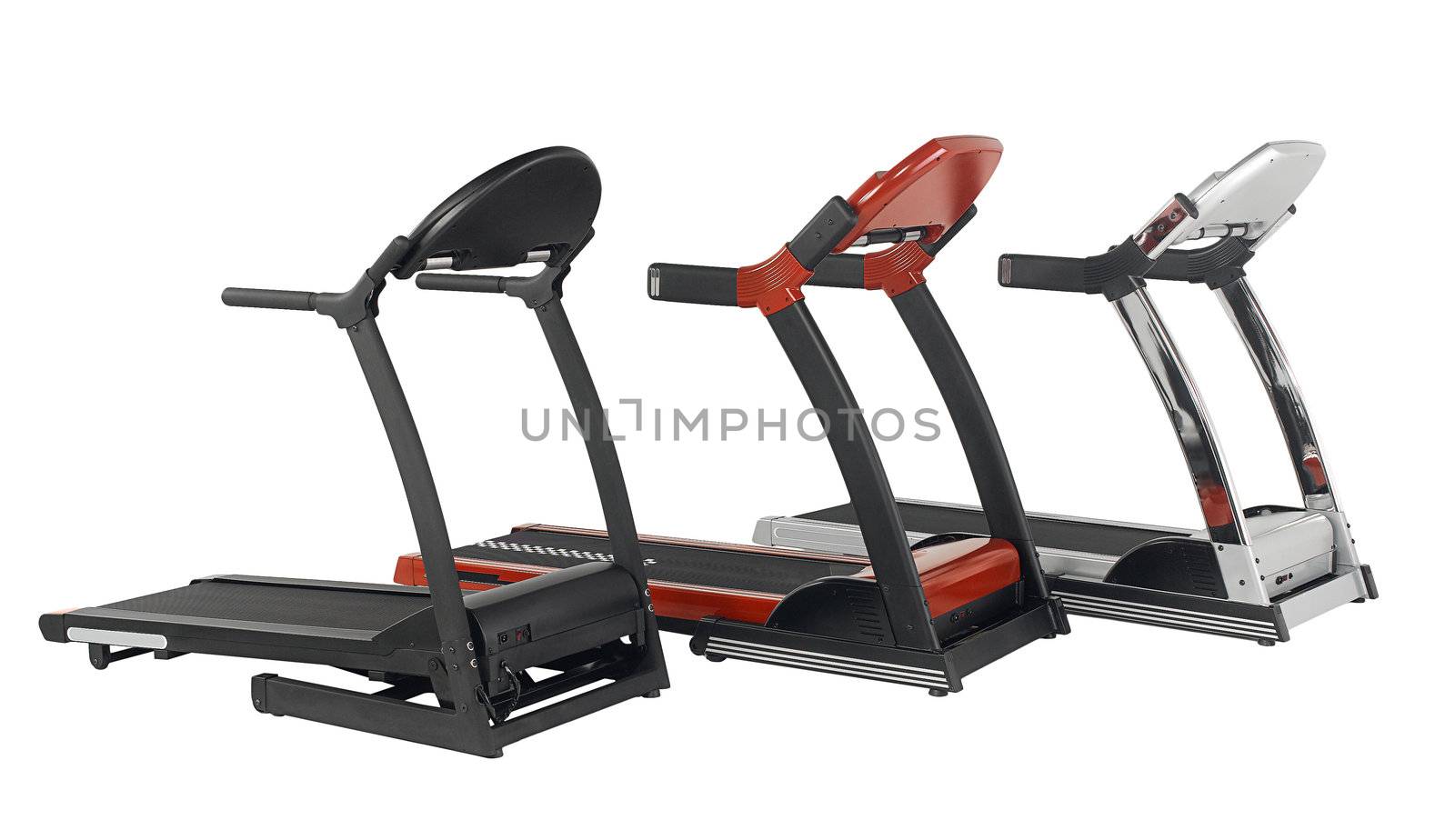 Treadmill the running walking exercise tool isolated on white by john_kasawa