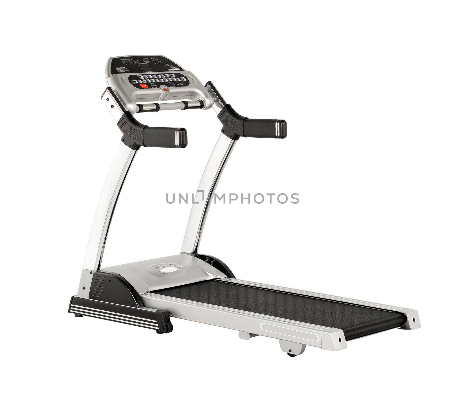 Treadmill the running walking exercise tool isolated on white