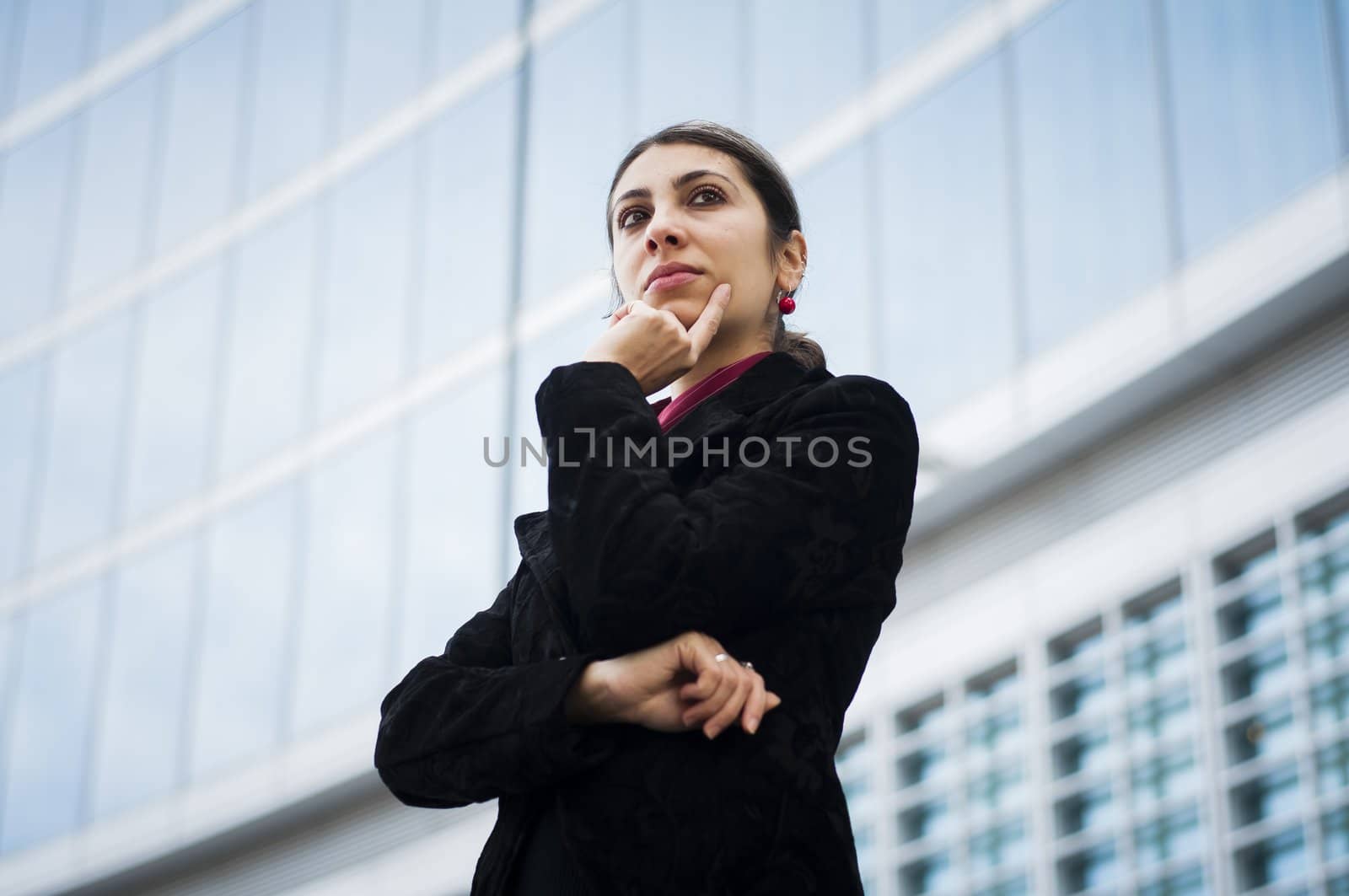 business girl thinking  by peus