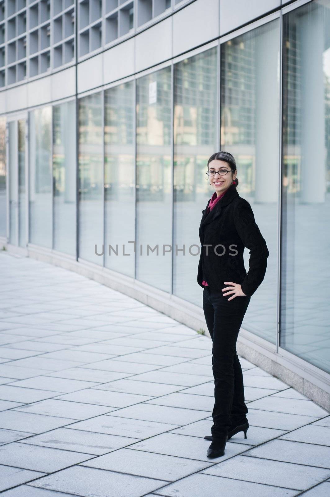 smiling business girl by peus