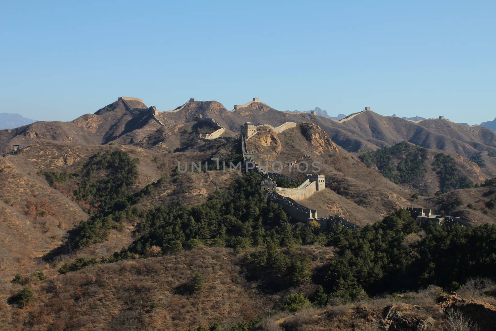 The Great Wall of China, an UNESCO world heritage site, in autumn