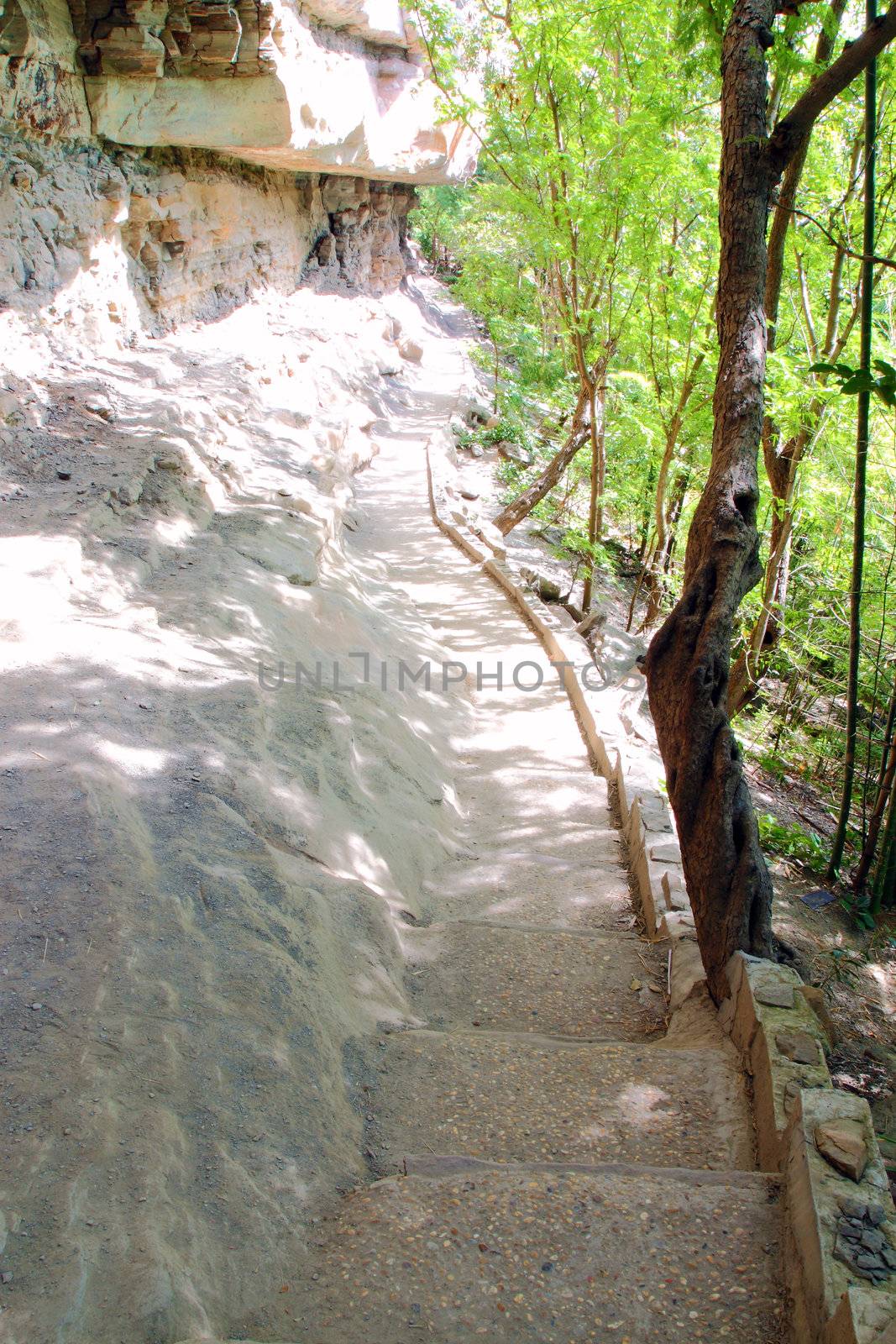 stone walkway at Pha Tam park, Ubon Ratchathani, Thailand