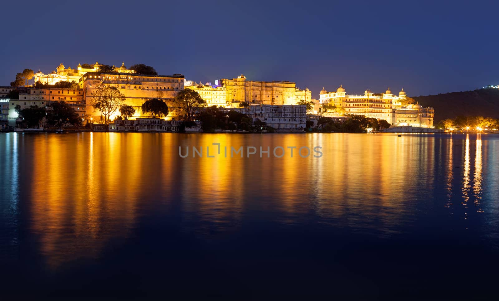 City Palace at night, Udajpur, Rajasthan, India. by vladimir_sklyarov