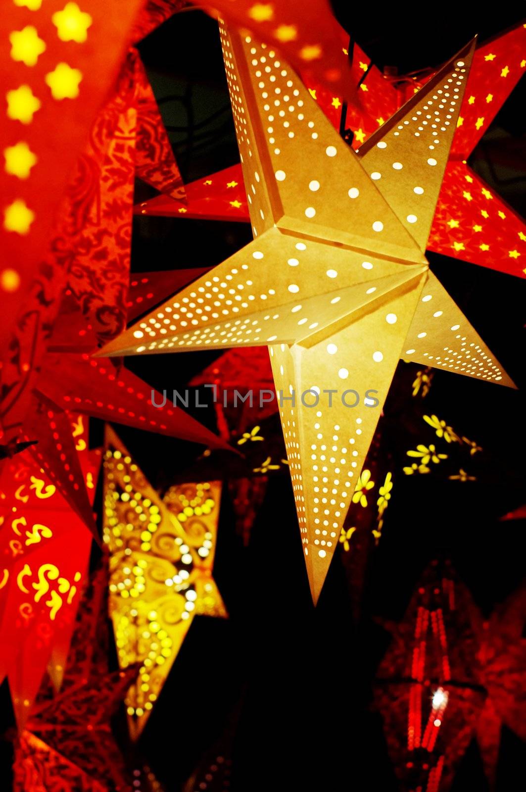 Elegant Christmas background with stars and place for text. Vector Illustration.