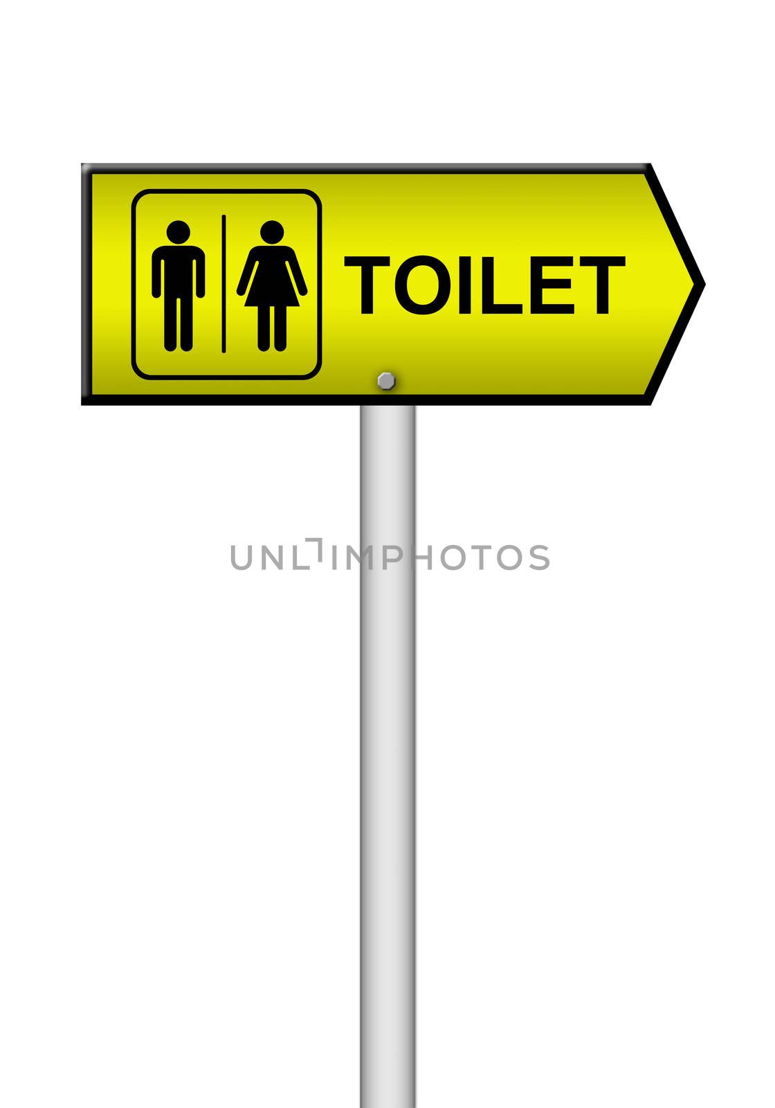 toilet sign on white by geargodz