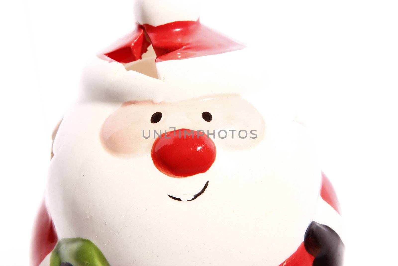 Souvenir Santa clause on white background