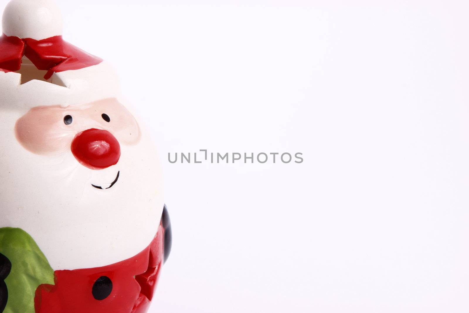 Souvenir Santa clause on white background