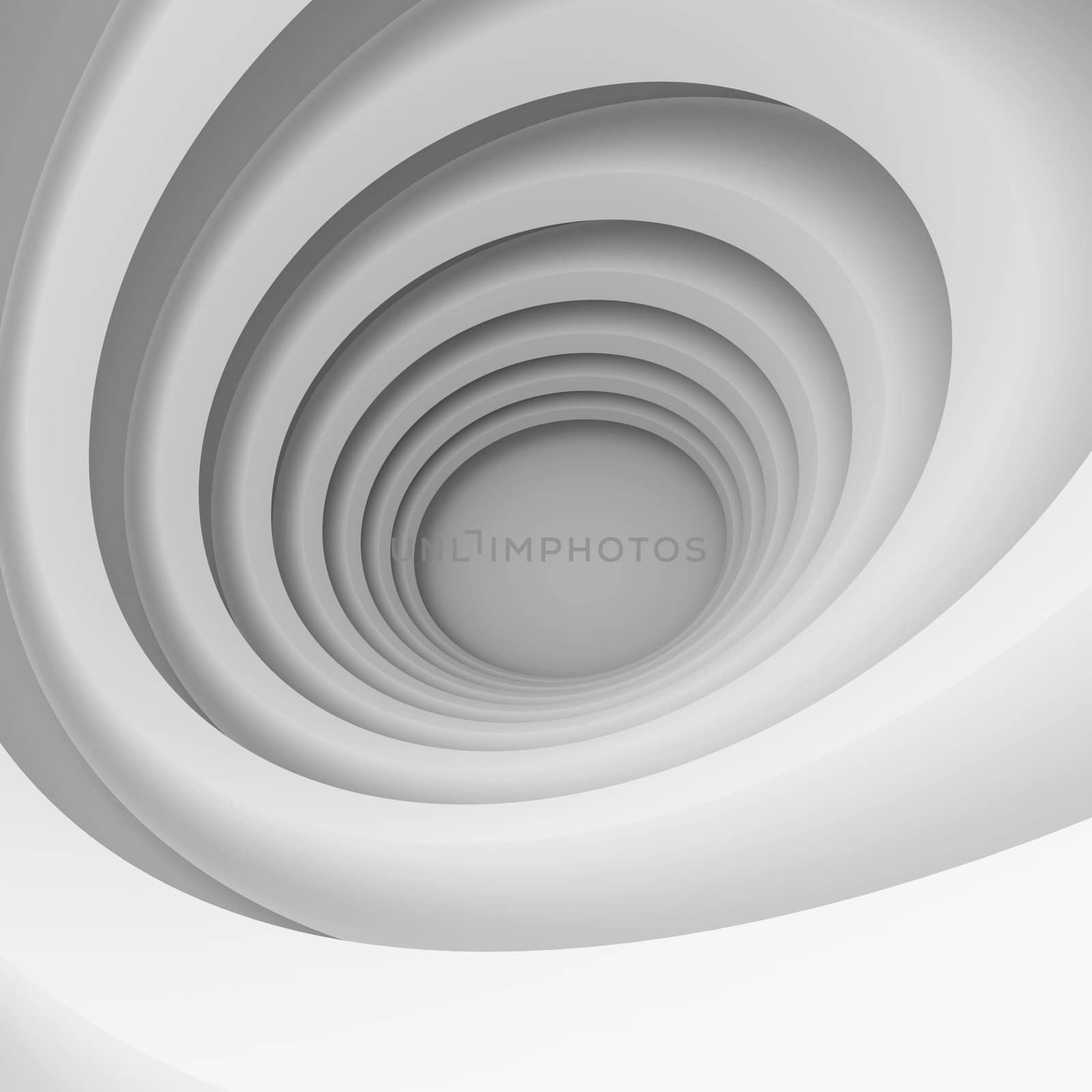 3d Illustration of White Tunnel Background