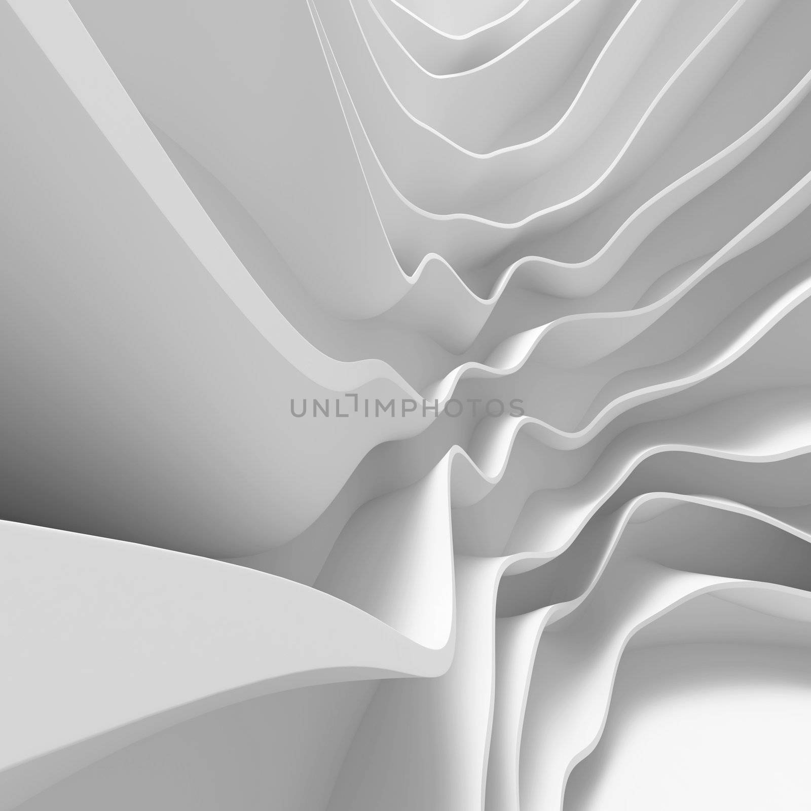 3d Illustration of White Abstract Architecture Wallpaper