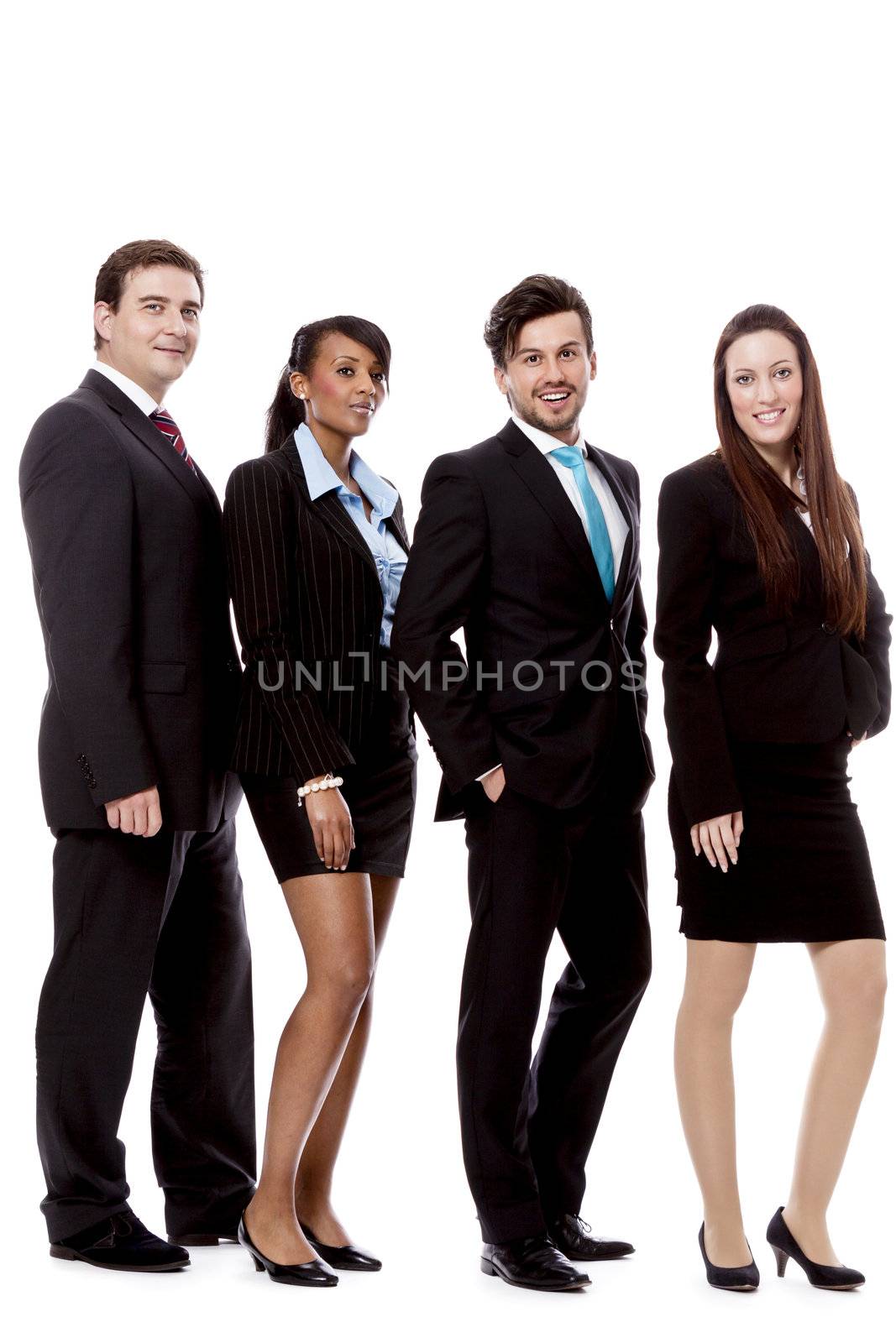 business team diversity happy isolated by juniart