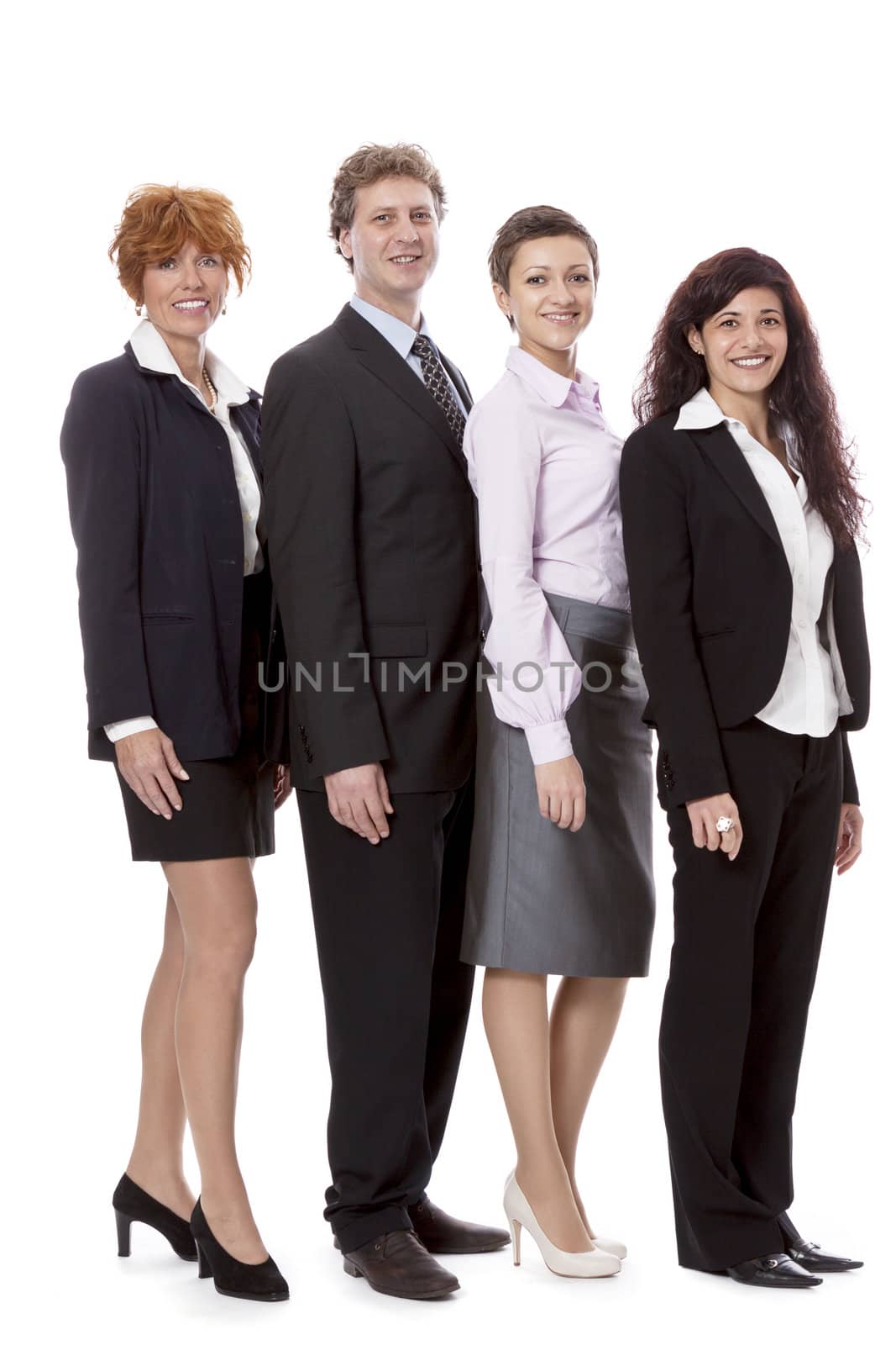 business team diversity happy isolated by juniart