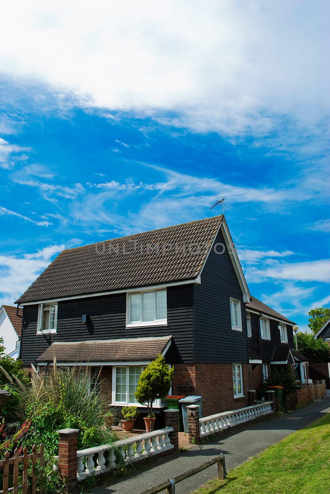 typical house exterior in East London UK