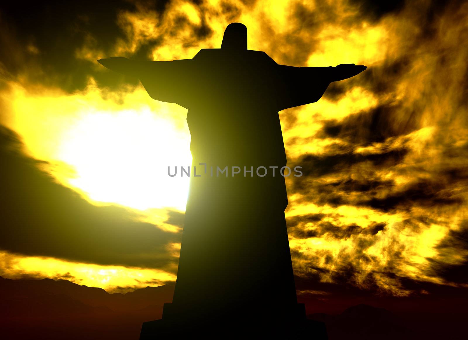 Famous statue of the Christ the Reedemer, in Rio de Janeiro, Brazil