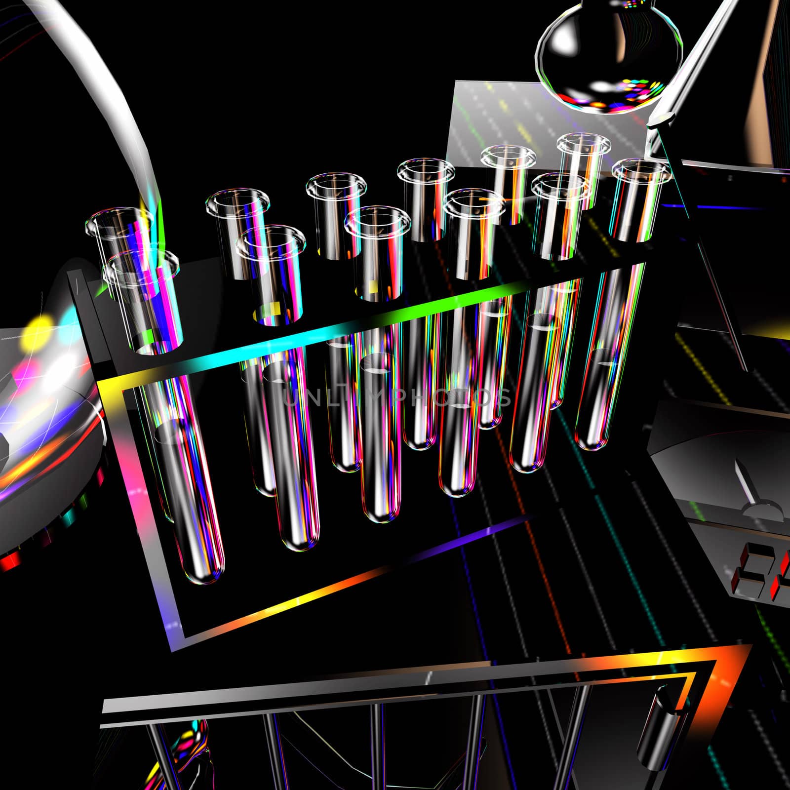 Science background with test tubes by andromeda13