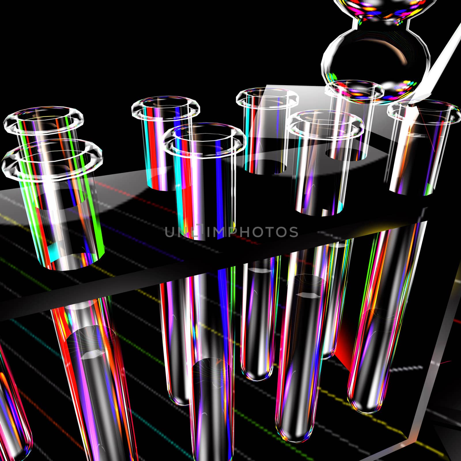 Science background with test tubes by andromeda13