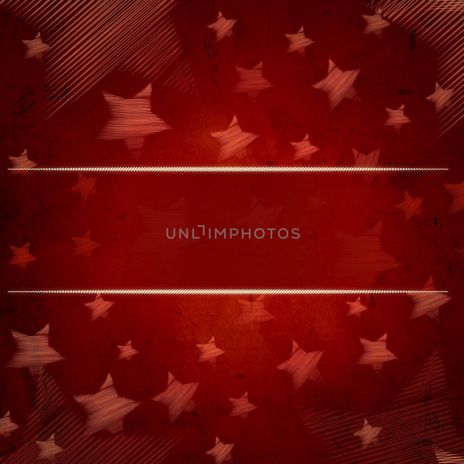 abstract red background with stars and text space by marinini