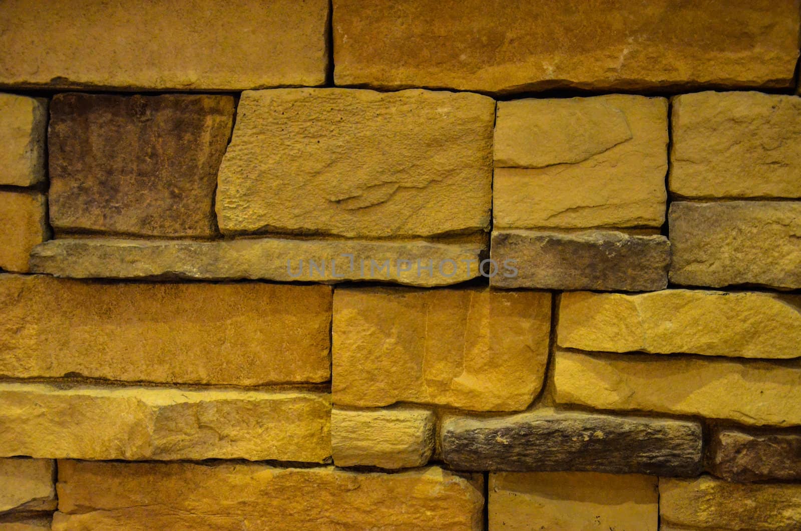 Brick tile walls.