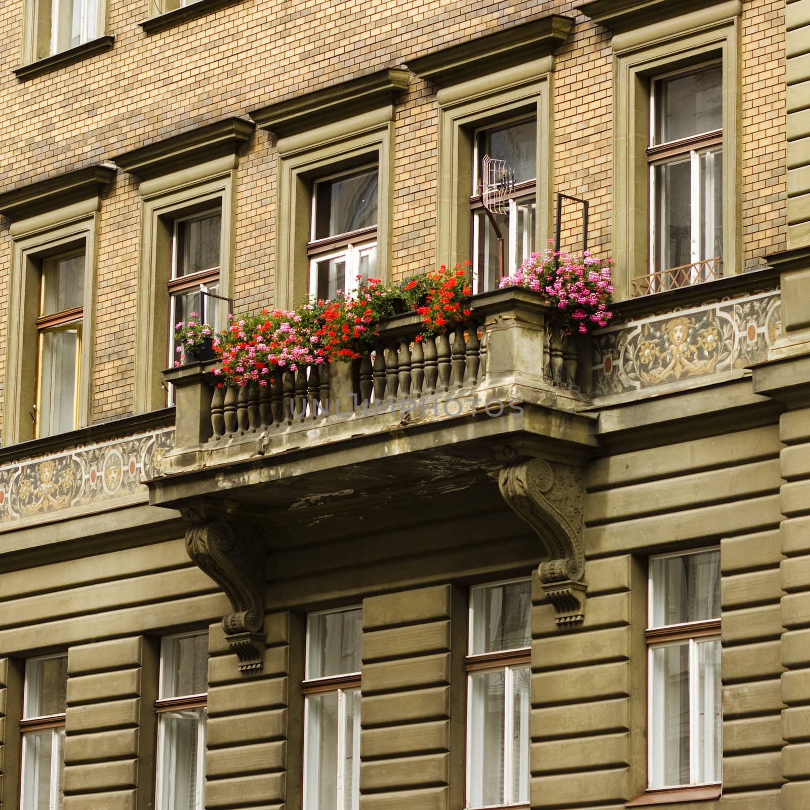 View of part of an old european house by Kristina_Usoltseva