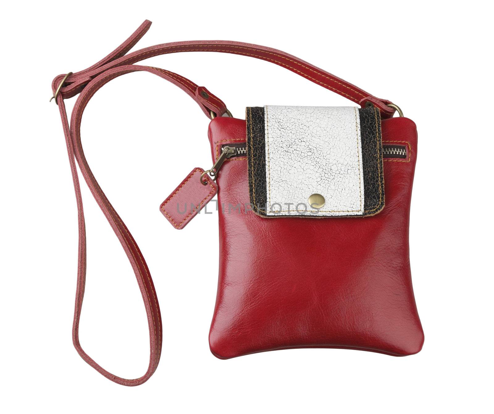 Woman leather haversack wallet bag beautiful and convenience
