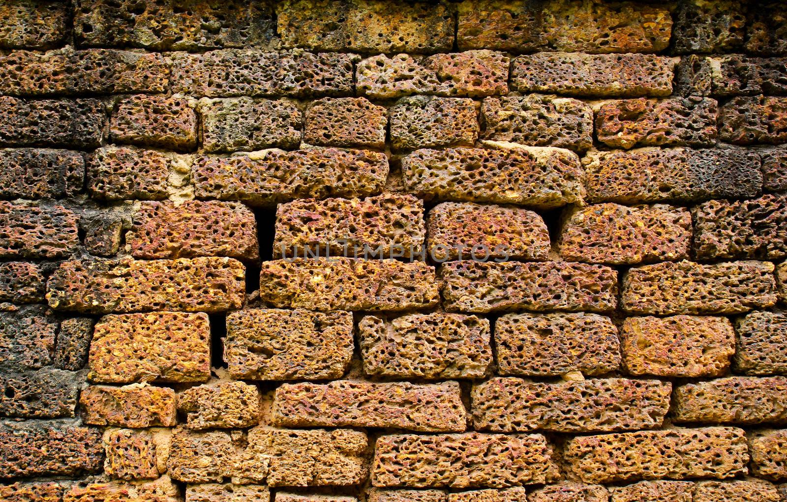 Texture of rough brick wall  by nuchylee