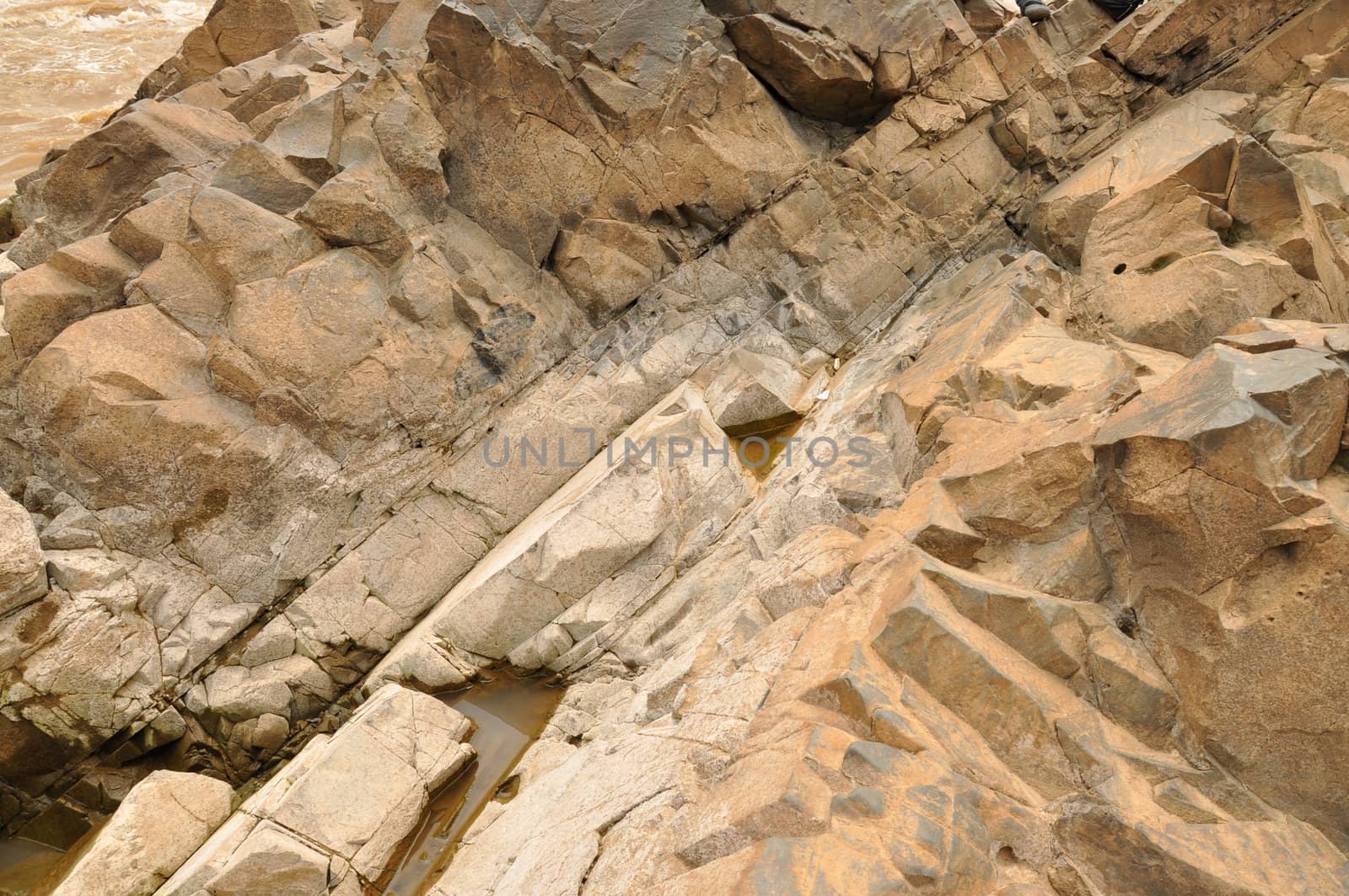 Natural brown stones for background.