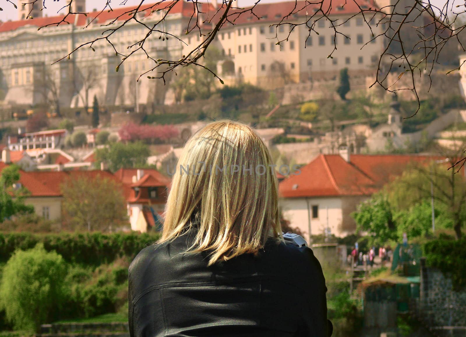 Woman observing the city by Kristina_Usoltseva